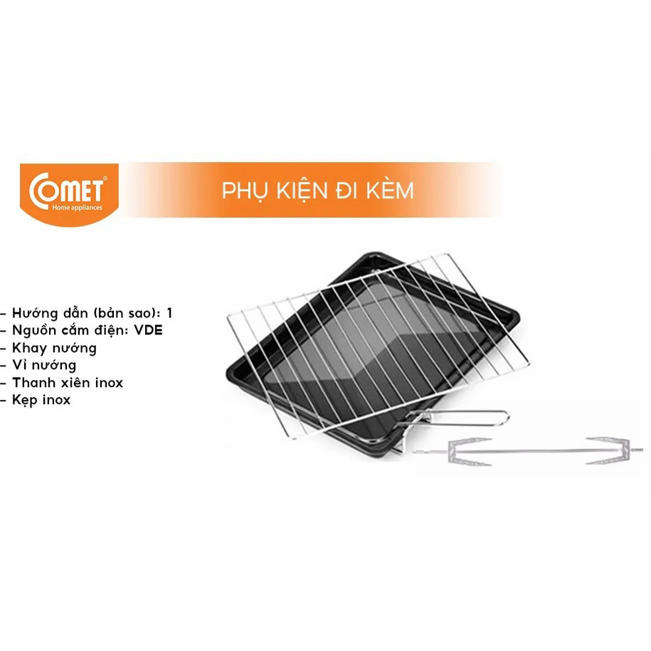 Lò Nướng Điện Đa Năng Comet CM6518 - Hàng Chính Hãng