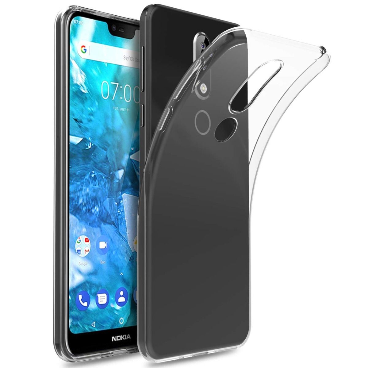 Ốp lưng dẻo silicon trong suốt cho Nokia 7.1