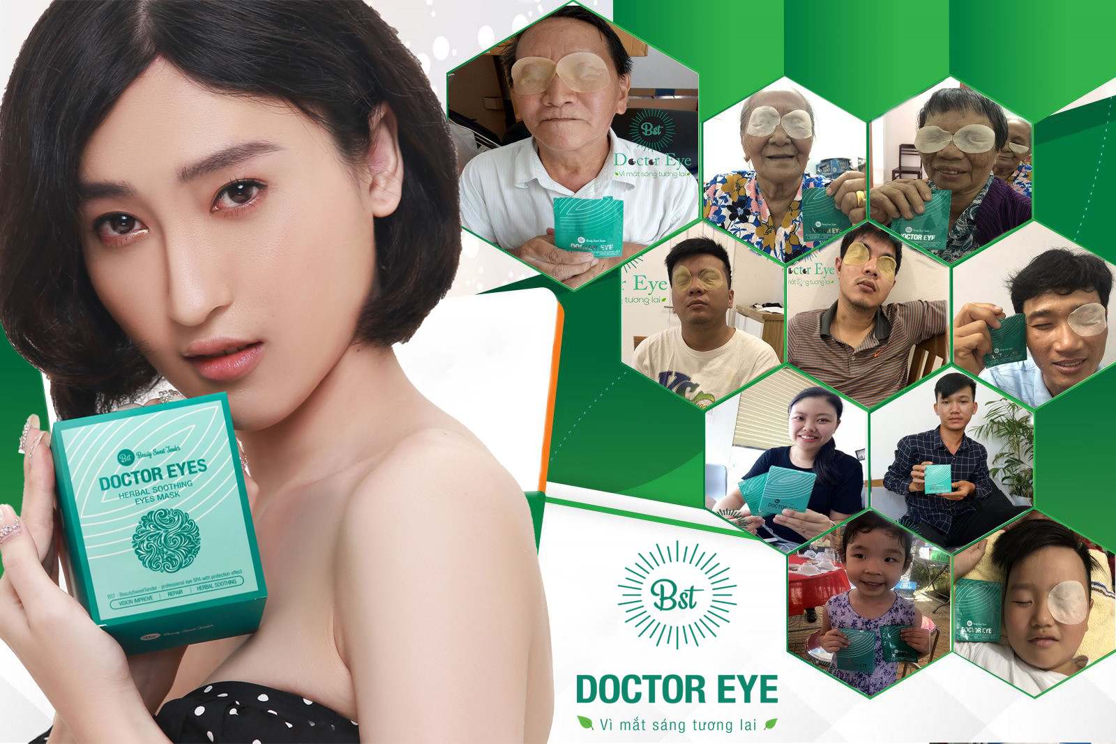 MẶT NẠ GIẤY GIẢM THÂM MẮT BST DOCTOR EYE