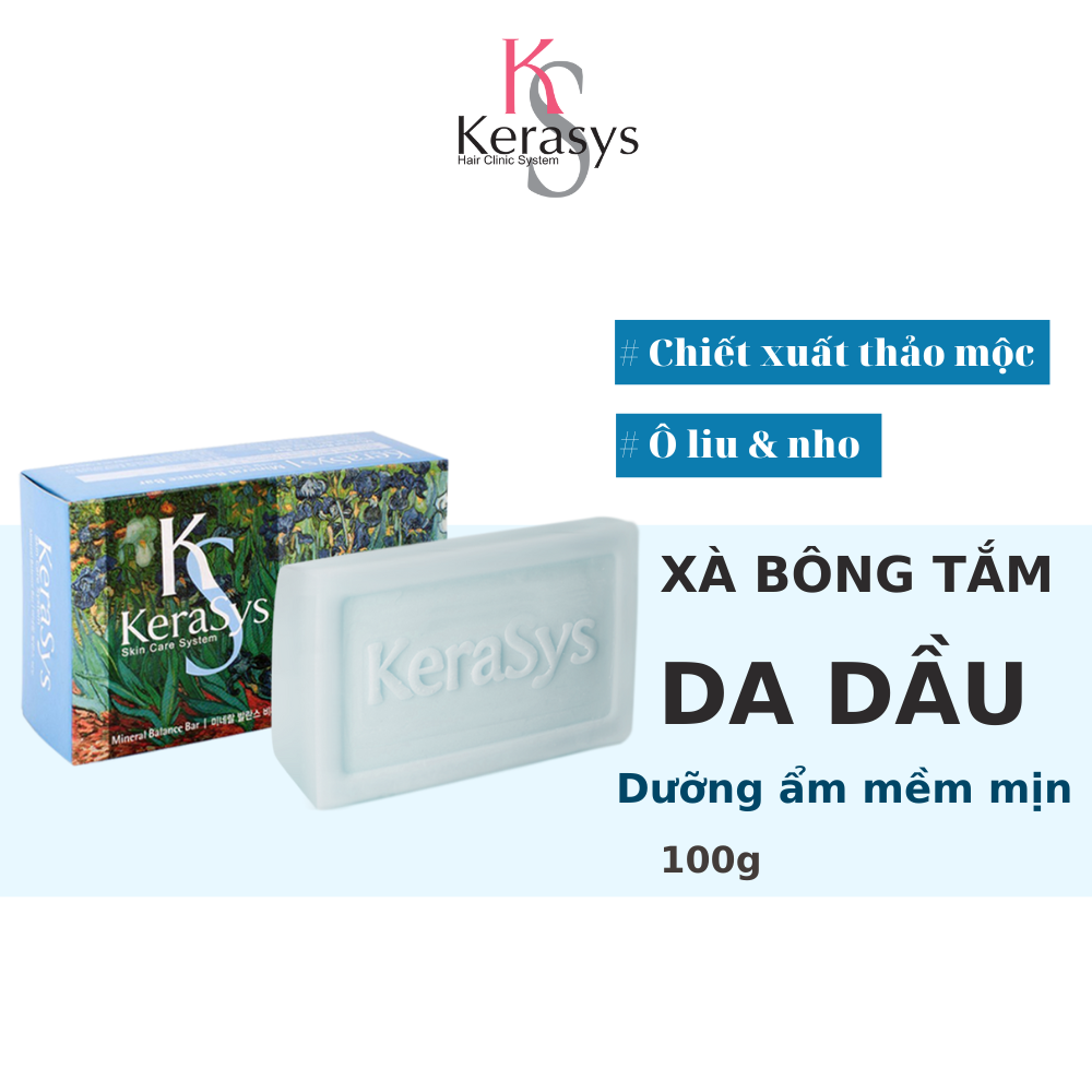 Xà Bông Tắm Kerasys Mineral Balance Da Dầu 100g - Xanh