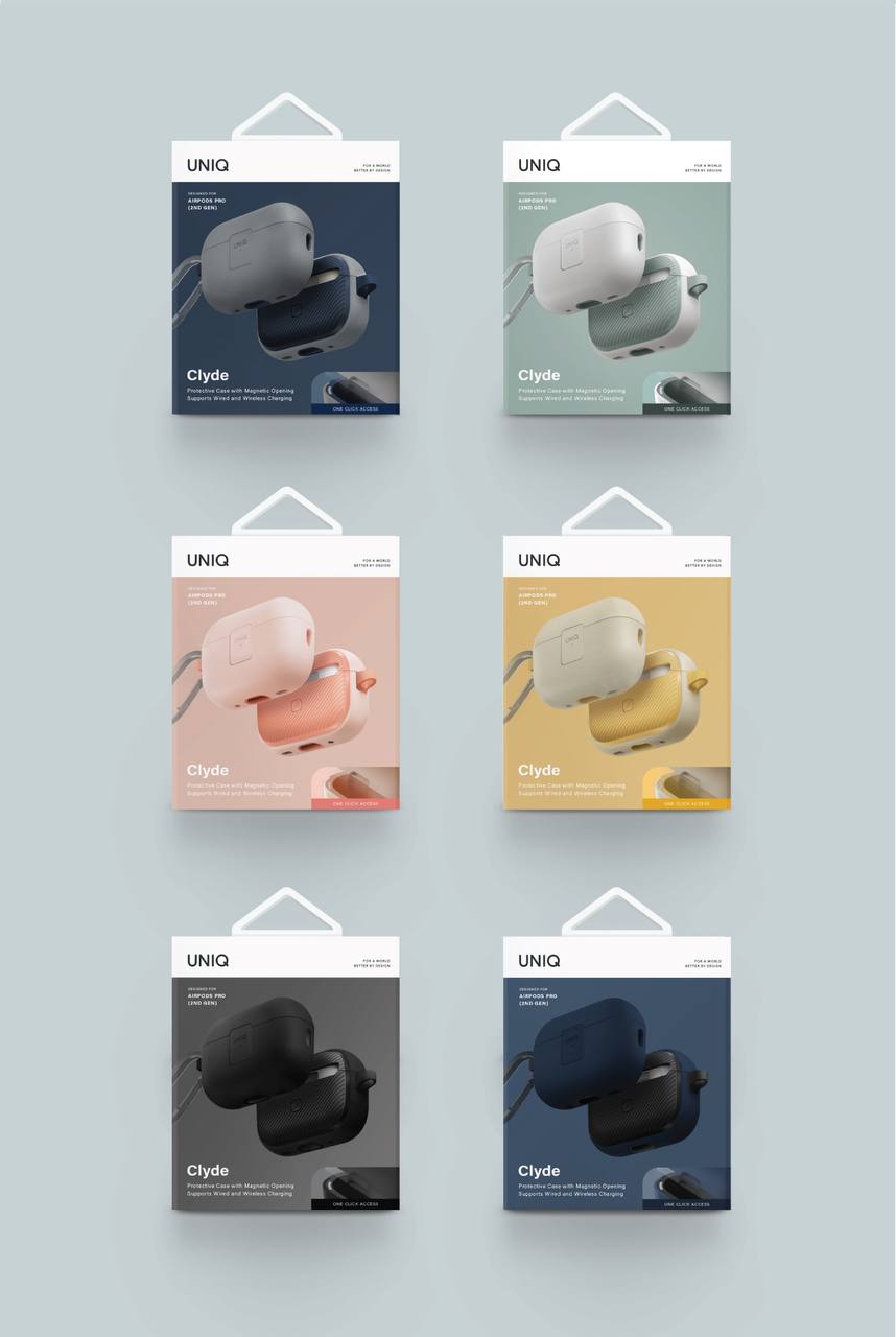 Bao Case Ốp UNIQ Clyde Có Khóa Chống Thất Lạc Rơi Tai Nghe cho Airpods Pro 2 - Hàng Chính Hãng
