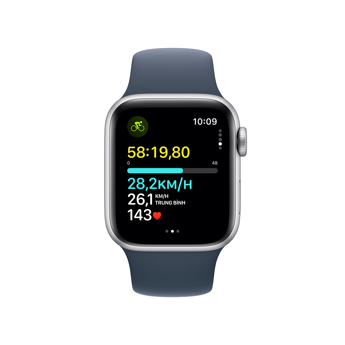 Apple Watch SE 2023 GPS Sport Band (Viền Nhôm, Dây Cao Su)