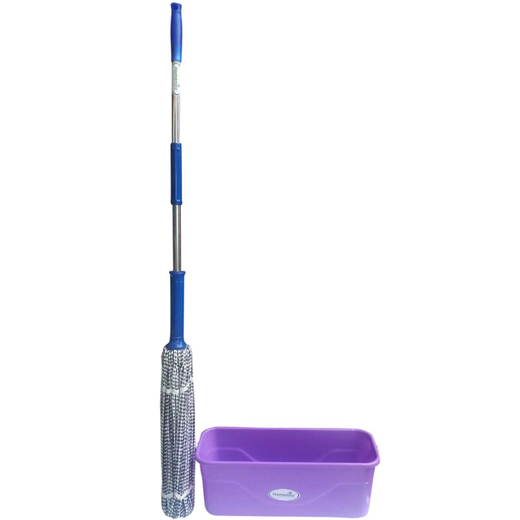 Combo cây lau trợ lực cao cấp Homeeasy HO-03 + Xô đựng nước lau nhà 45cm