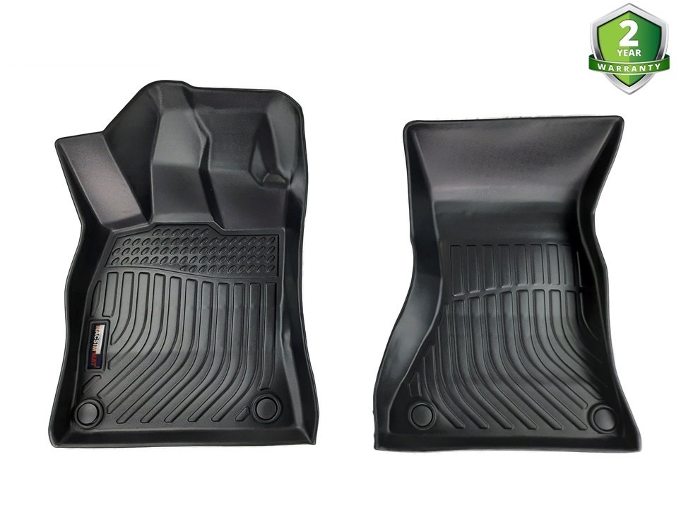 Hình ảnh Thảm lót sàn xe ô tô Audi A4 2009-2015 Nhãn hiệu Macsim chất liệu nhựa TPE cao cấp màu đen