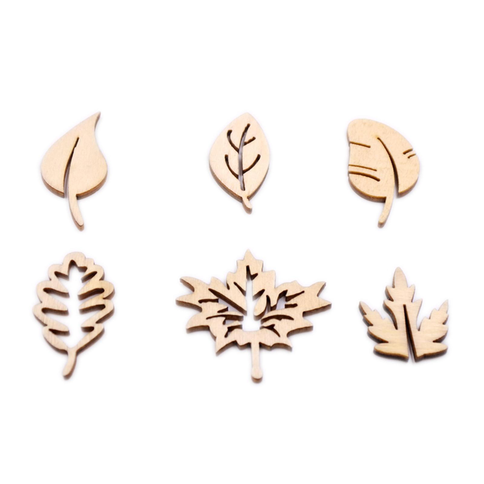 50 Pieces Unfinished   Slices Wooden Home Wedding Ornaments Discs