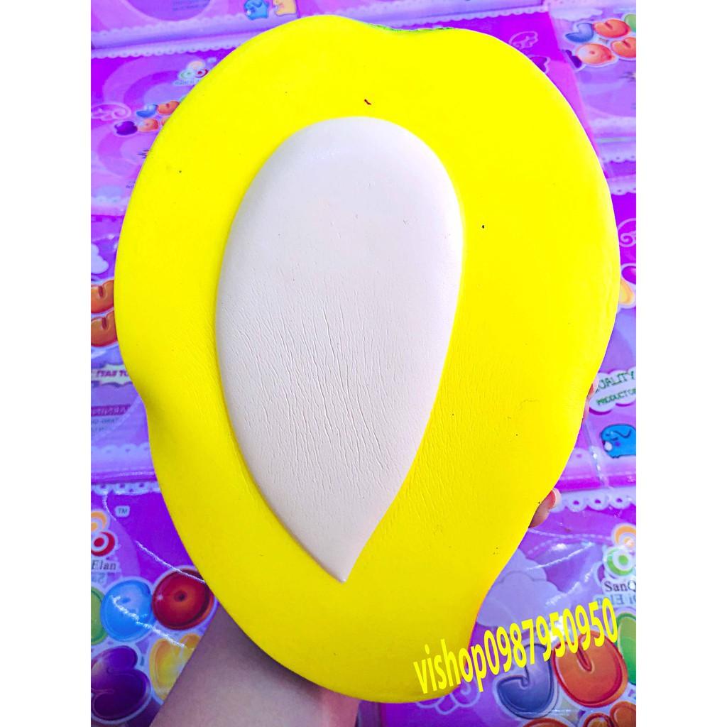 SQUISHY NỬA QUẢ XOÀI 3 MÀU KHỔNG LỒ-SQUISHY NỬA QUẢ THANH LONG KHỔNG LỒ
