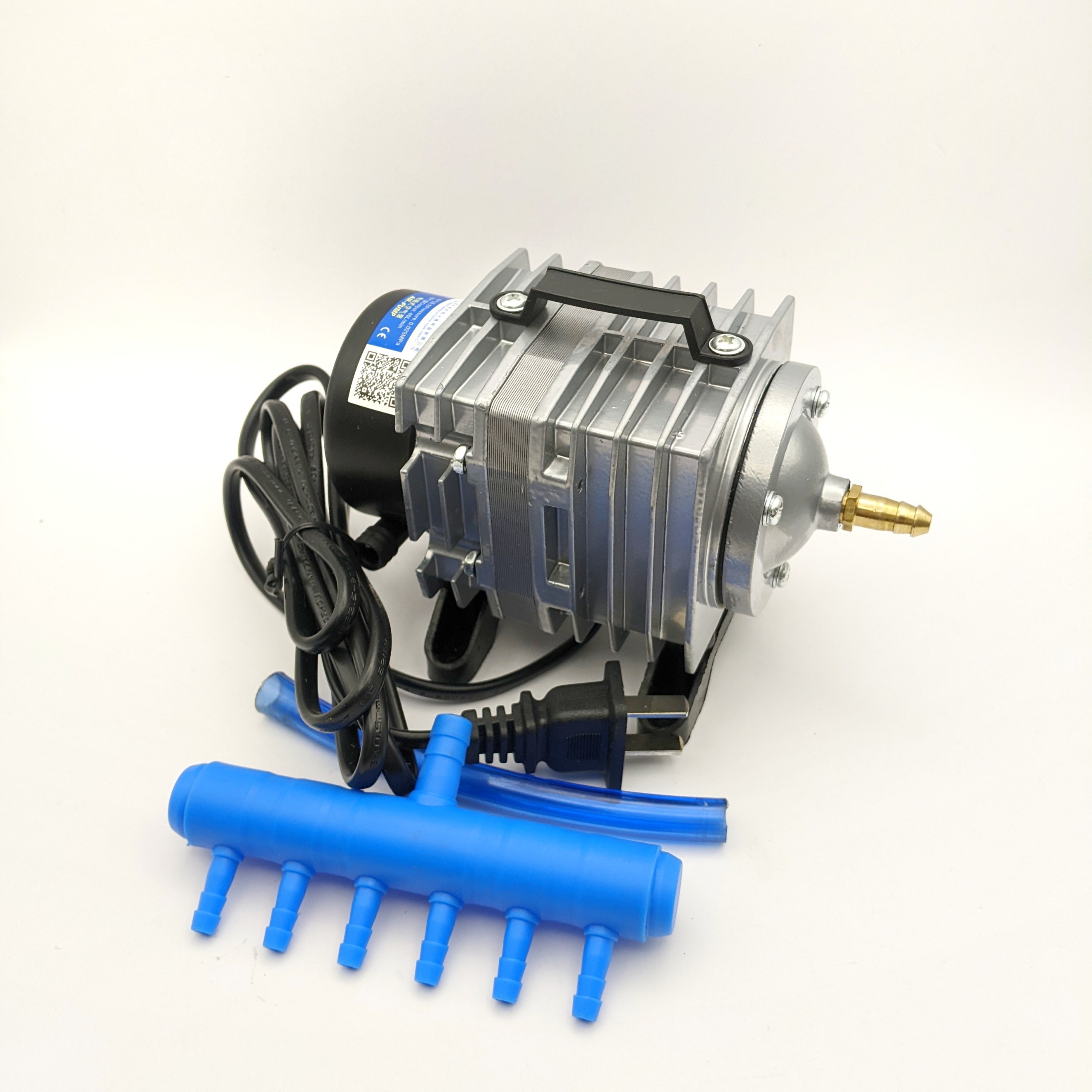 Máy thổi oxy, máy bơm khí oxy, máy sủi oxy hồ cá công suất 25W - 6 vòi - 40 lít/phút dùng cho hồ cá kích thước vừa