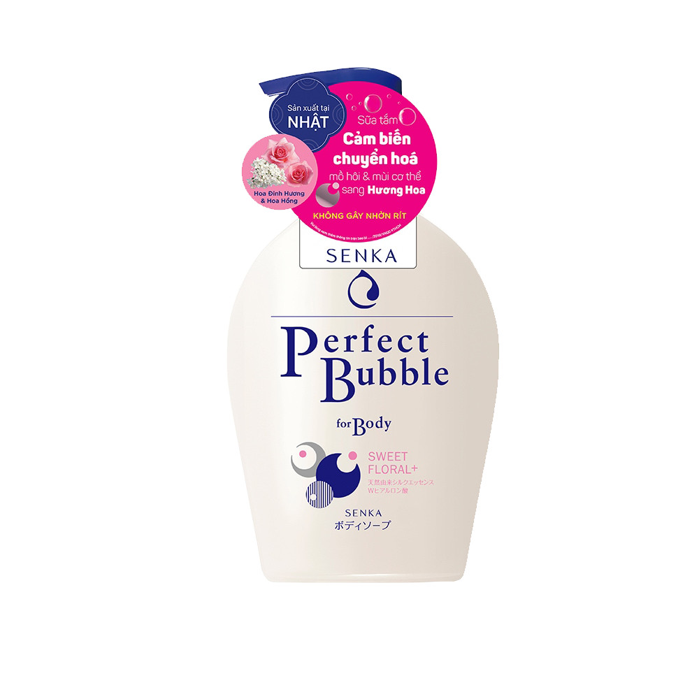 Sữa Tắm Dưỡng Ẩm Hương Hoa Dịu Ngọt Senka Perfect Bubble for Body Sweet Floral (500ml)