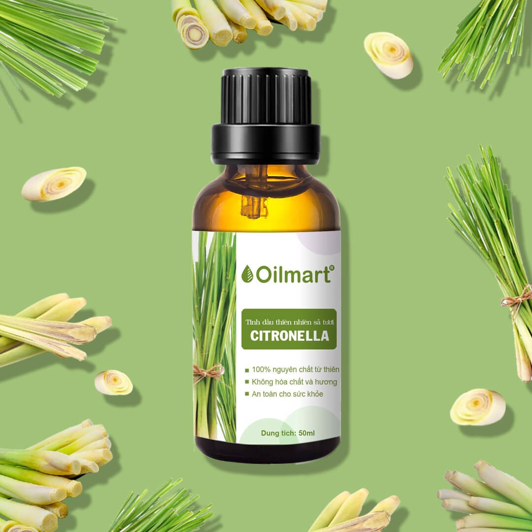 Tinh Dầu Thiên Nhiên Sả Tươi Oilmart Citronella Essential Oil 50ml