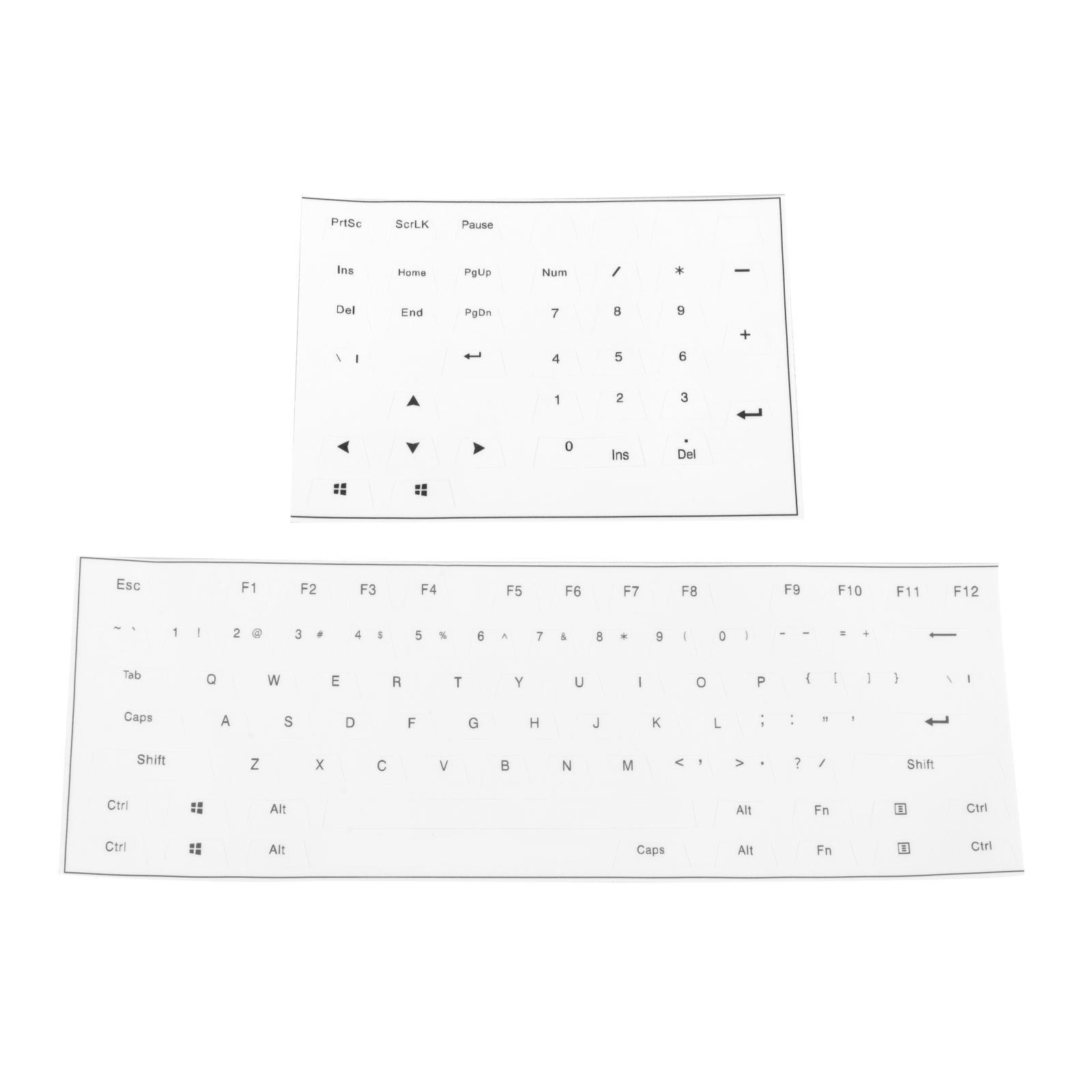 Universal Keyboard Side Stickers for Mechanical  white black