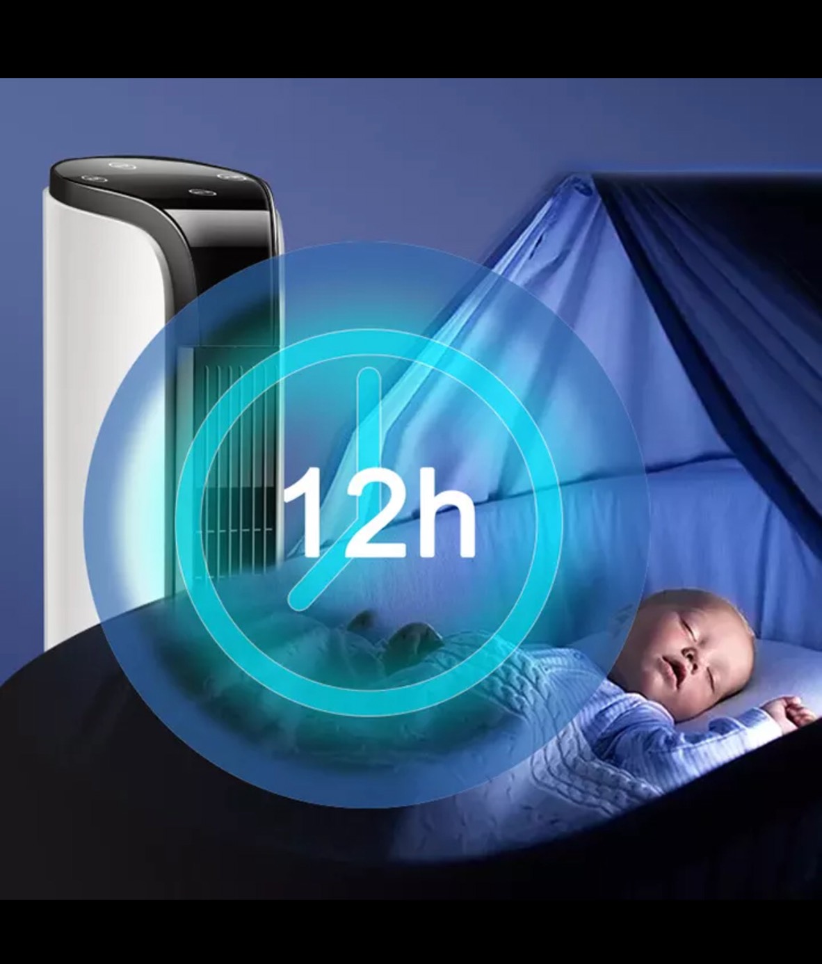 Quạt cây đứng có điều khiển từ xa T C L đa năng cao 90 và 110cm - Quạt tháp đặt phòng điều hòa