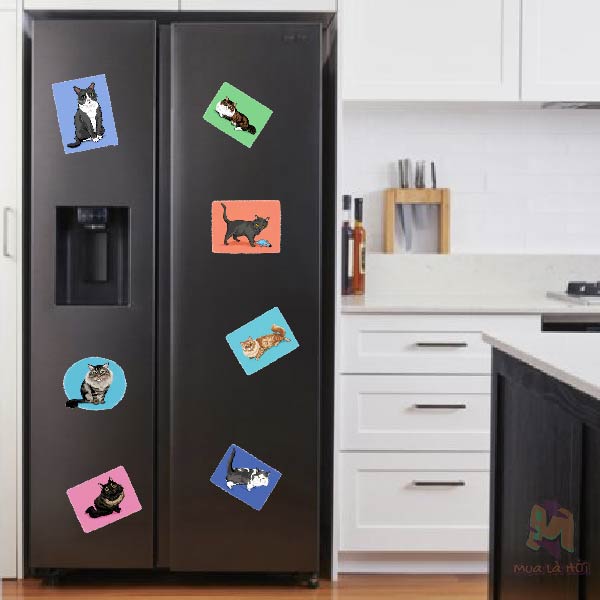 Miếng dán Stickers In Hình Mèo