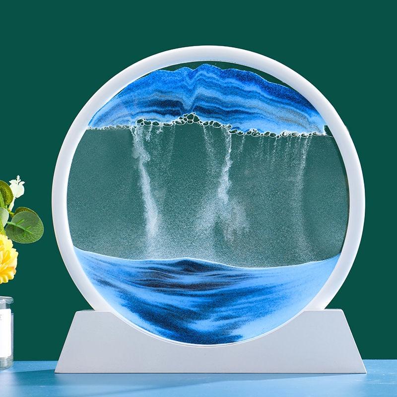 Tranh cát chảy 3D sáng tạo - Tranh cát giải nén để bàn Đếm ngược Trang Trí Nhà cửa - Quà lưu niệm'