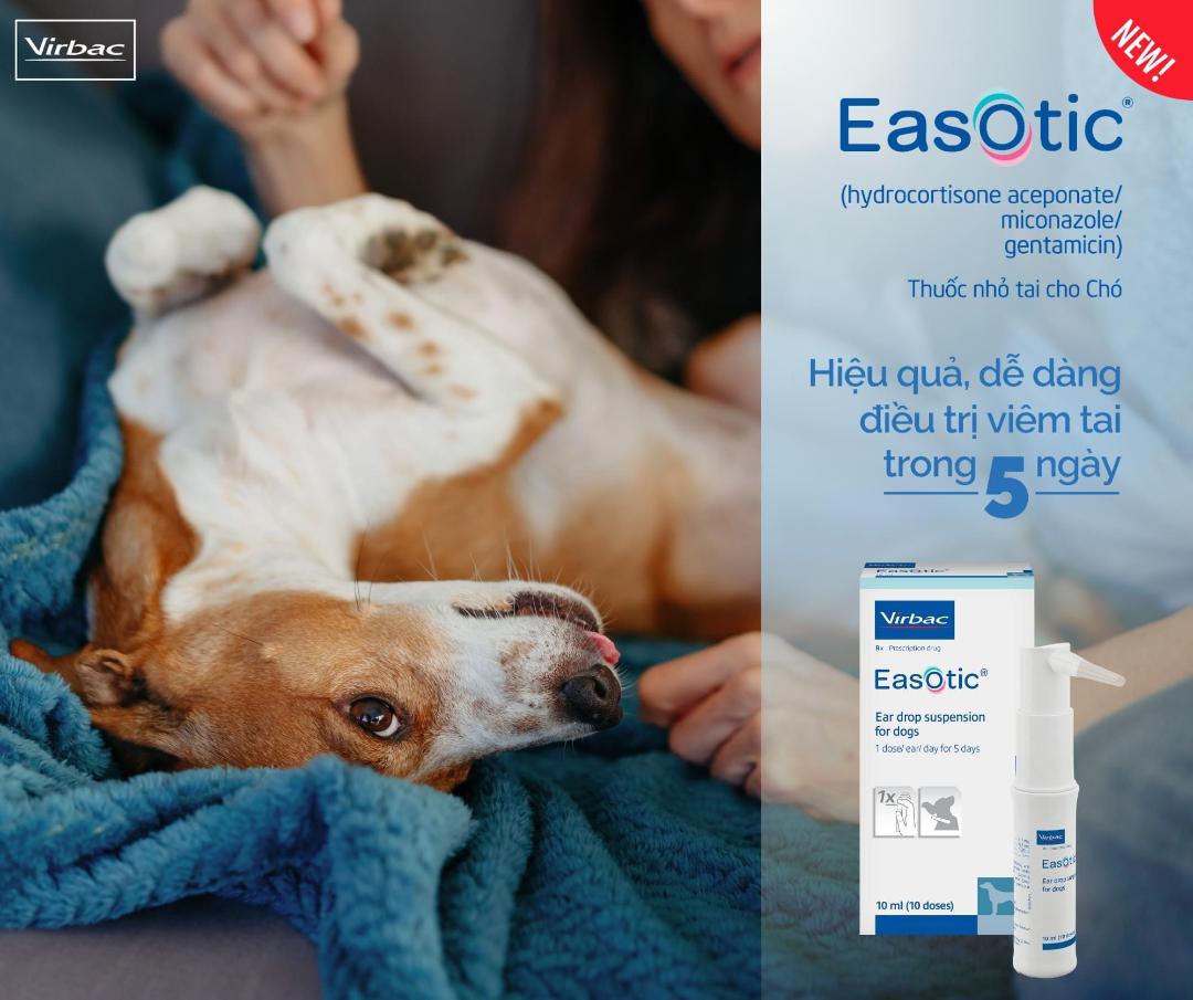 Hỗn dịch nhỏ viêm tai cho chó Virbac Easotic (chai 10ml)