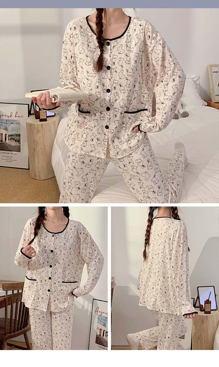 Bộ Đồ Bầu Và Sau Sinh Dài Tay Cao Cấp Azuno AZ205 Chất Liệu Cotton Co Giãn Mặc Hè Thu Mát