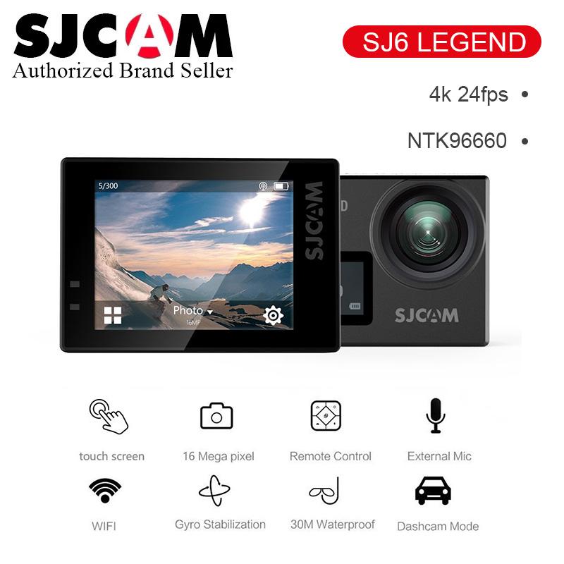 SJCAM SJCAM SJ6 Legend Gyro Action Mũ bảo hiểm thể thao DV Camera Waterproof 4K NTK96660 2.0 "Touch Screen Sport Video DVR