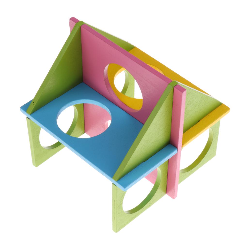 Hamster Supplies Gym Exercise Wood House Toy for Dwarf Hamster Mouse Rat