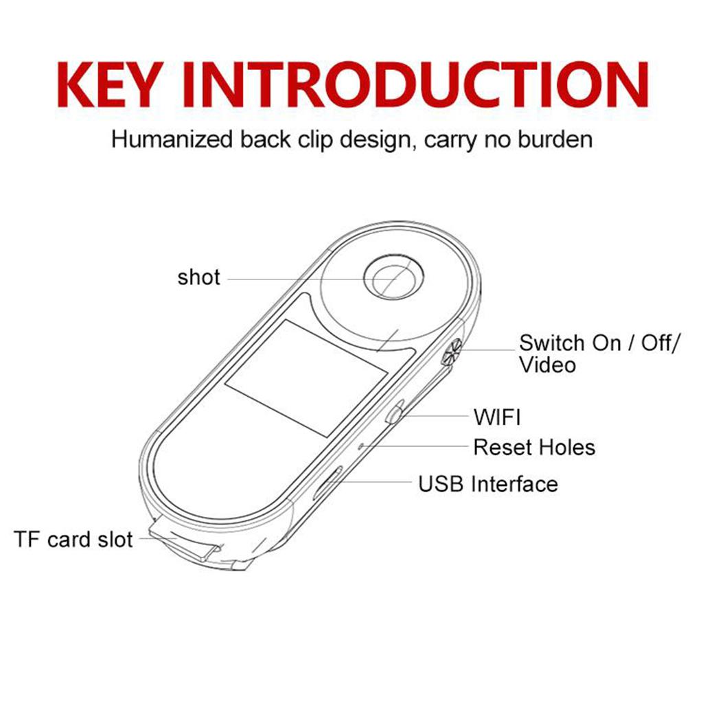 1080P Wireless Mini Body Camera Pocket Video Spy Recorder