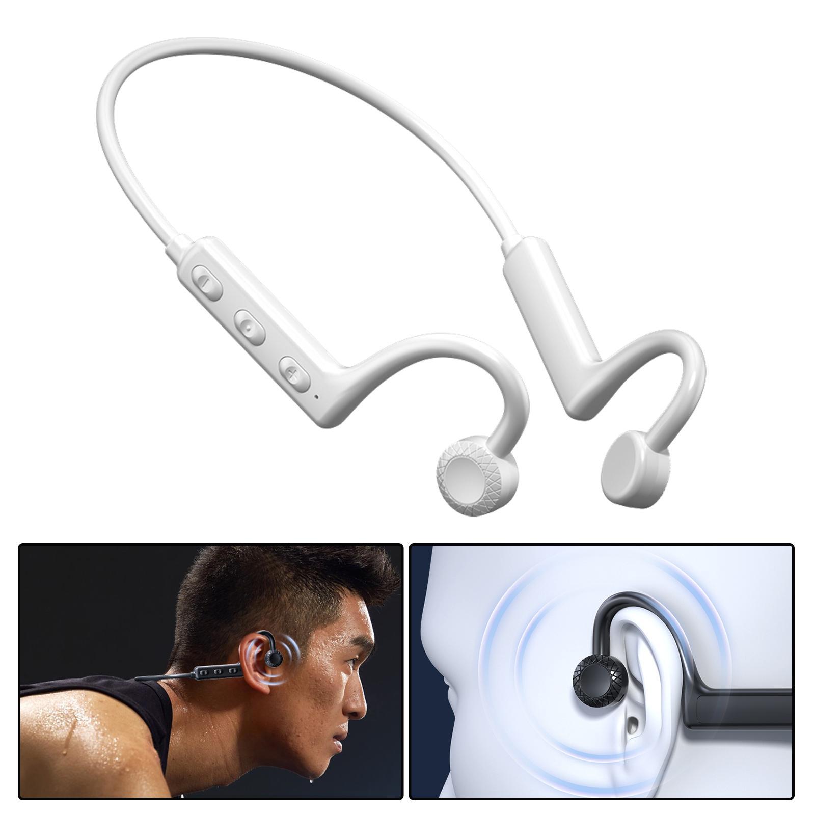 Bone Conduction Headphones, Sweatproof Open Ear Headset for Sports Fitness Hiking
