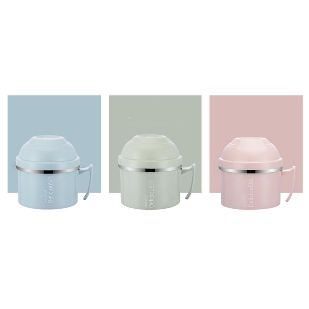 Stainless Steel 3 tier thermal bento Lunch Box Snack Cup w/Soup Bowl