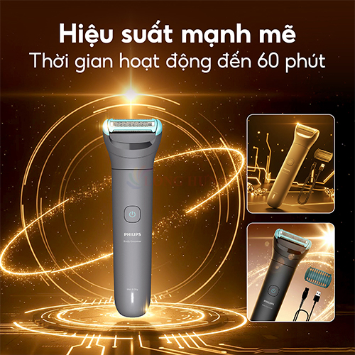 Máy làm sạch lông cho nam Philips Body Groomer 3000 Series BG3470/15 - Hàng chính hãng