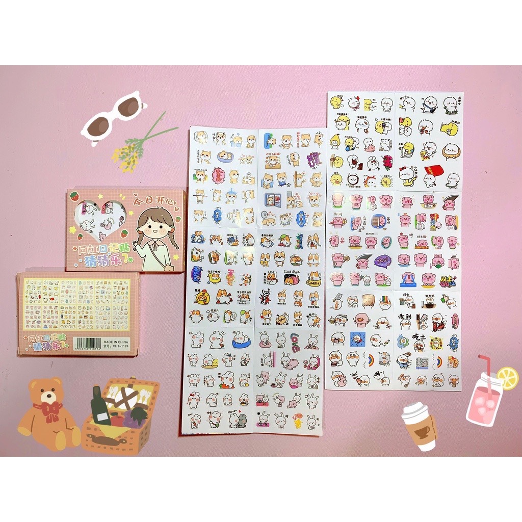 Set Stiker Hoạt Hình Nhật Bản Cute