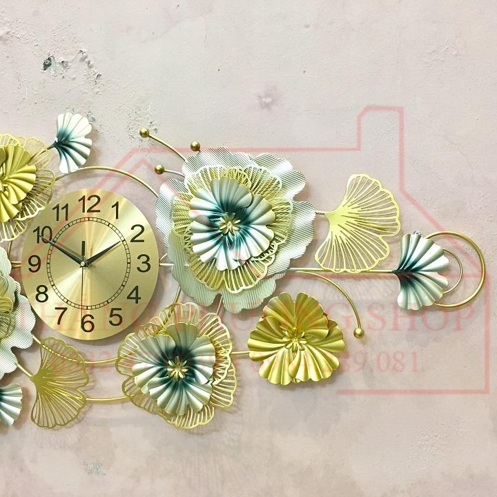 Đồng Hồ Treo Tường Trang Trí Hoa Lá TP-075.