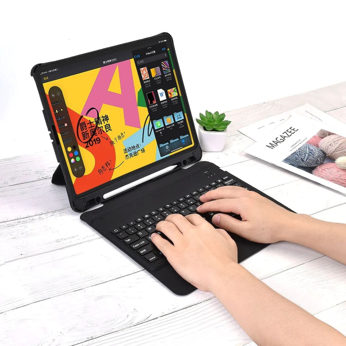 Bao da bàn phím Touchpad có thể tháo rời Choetech BH-015 dành cho Ipad Pro 12.9inch (Hàng chính hãng)