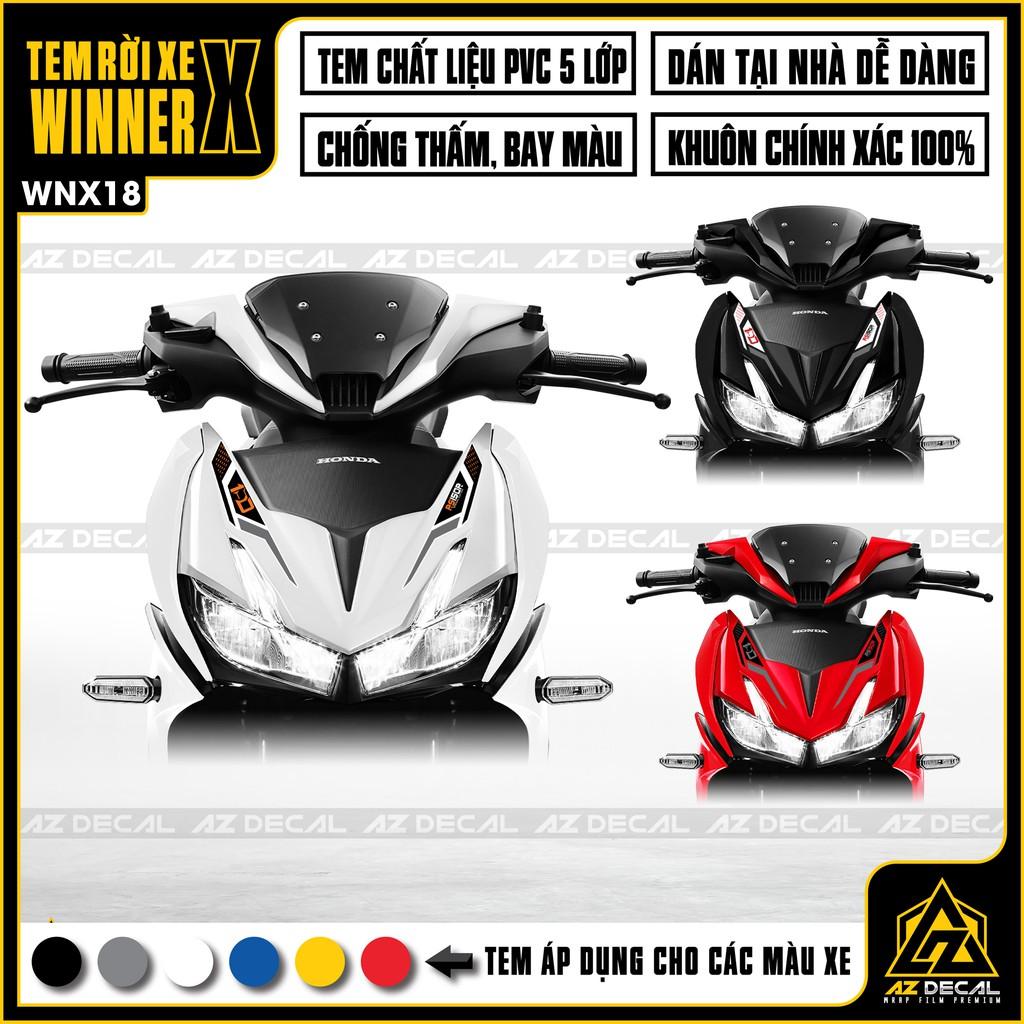 Tem Rời Xe Winner X Mẫu RS150R Cá Tính | WNX18 | Decal Chế Xe Máy Chất Liệu PVC Cao Cấp