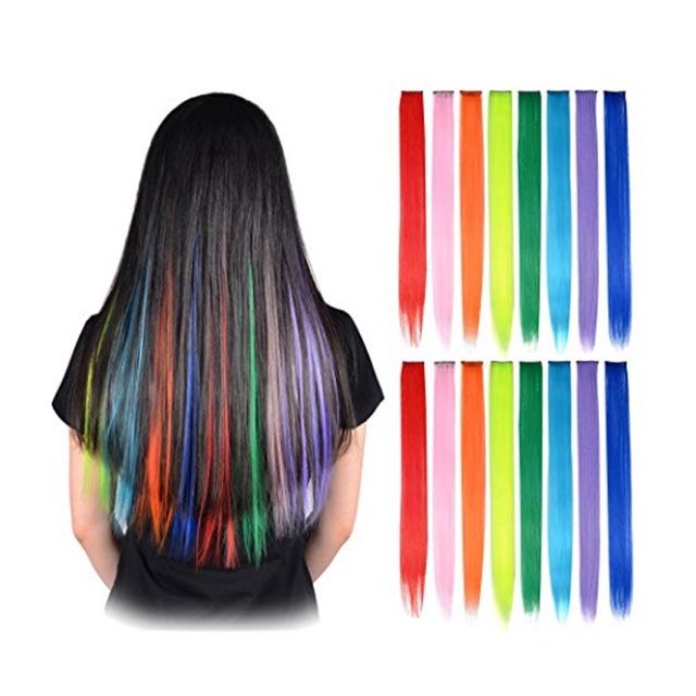 LINE TÓC GIẢ/ SỢI NỐI MÀU/ HIGHTLIGHT TÓC BẢNG 26 MÀU
