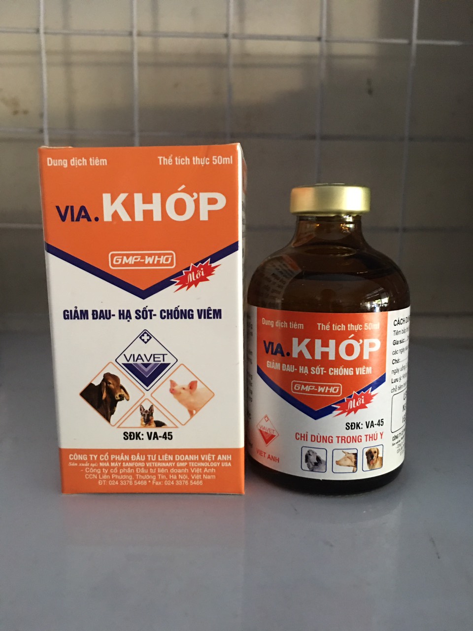 Vi-a khớp xử lý viêm khớp, viêm móng ở vật nuôi