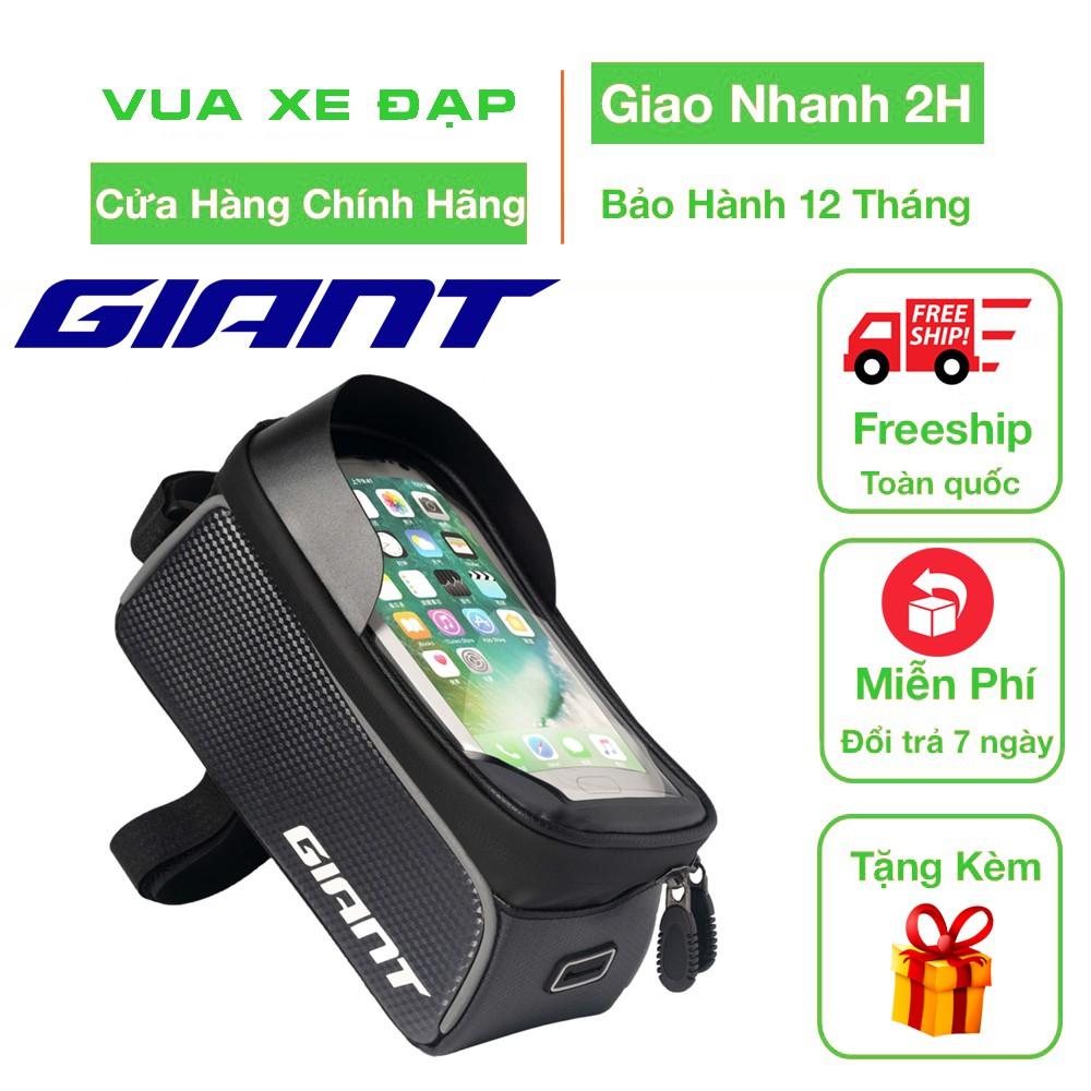 Túi khung xe đạp GIANT 071 Chất liệu PU+EVA chống nước Đựng được điện thoại: 5.8-6.2″ Cảm ứng TPU, Kích thước: 20x11x12