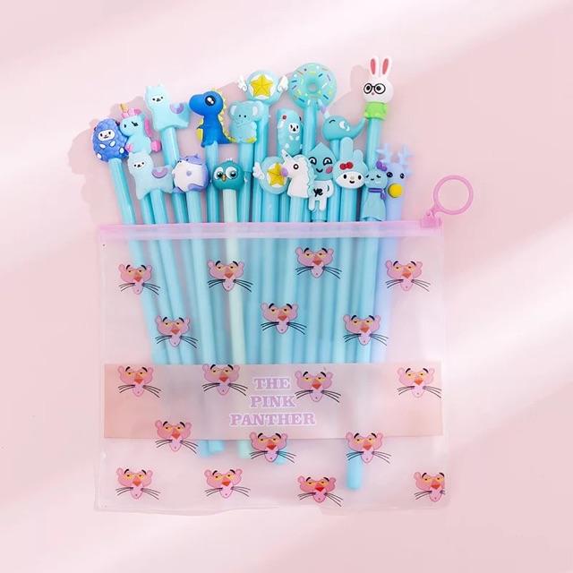 Set 20 Bút Bi Mực Nước Mặt Icon Đáng Yêu, unicorn... Bút Nước Cute