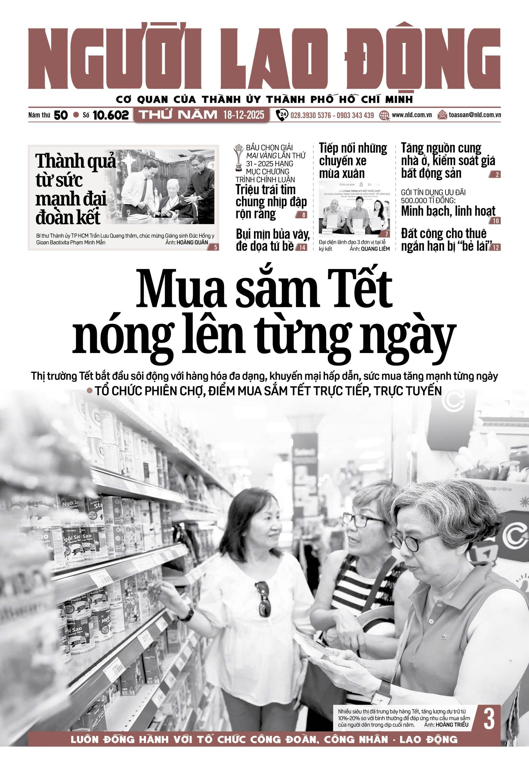Nhật báo Người Lao Động từ ngày 15-12-2025 đến 21-12-2025