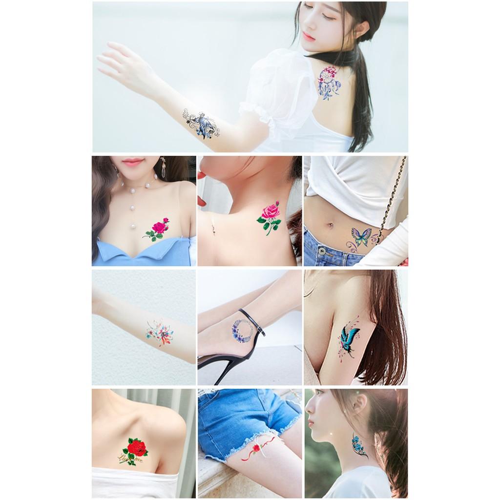 Miếng Dán Hình Xăm Nước Dán Tatoo Tạm Thời (Set 30 Miếng)