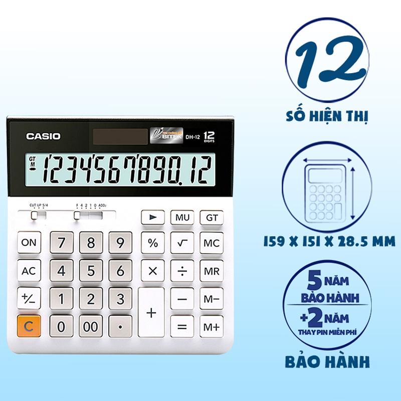 Máy Tính Casio DH-12-BK-W-DP