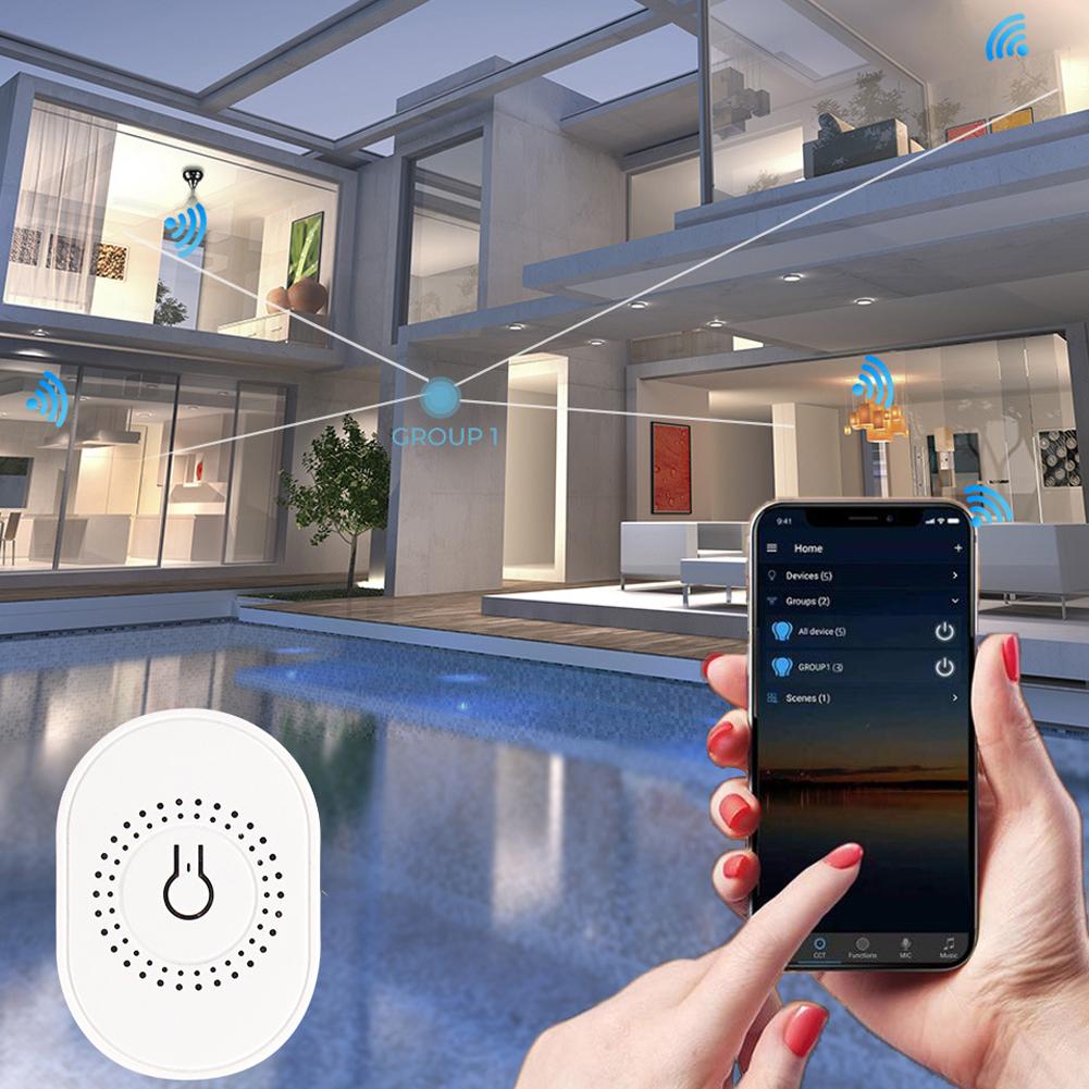 Tuya WiFi Intelligent Light Switch Module Mini Home Automation DIY Breaker 2 Way Timing Control Voice Control Switch Compatible with Google Assistant and Amazon Alexa