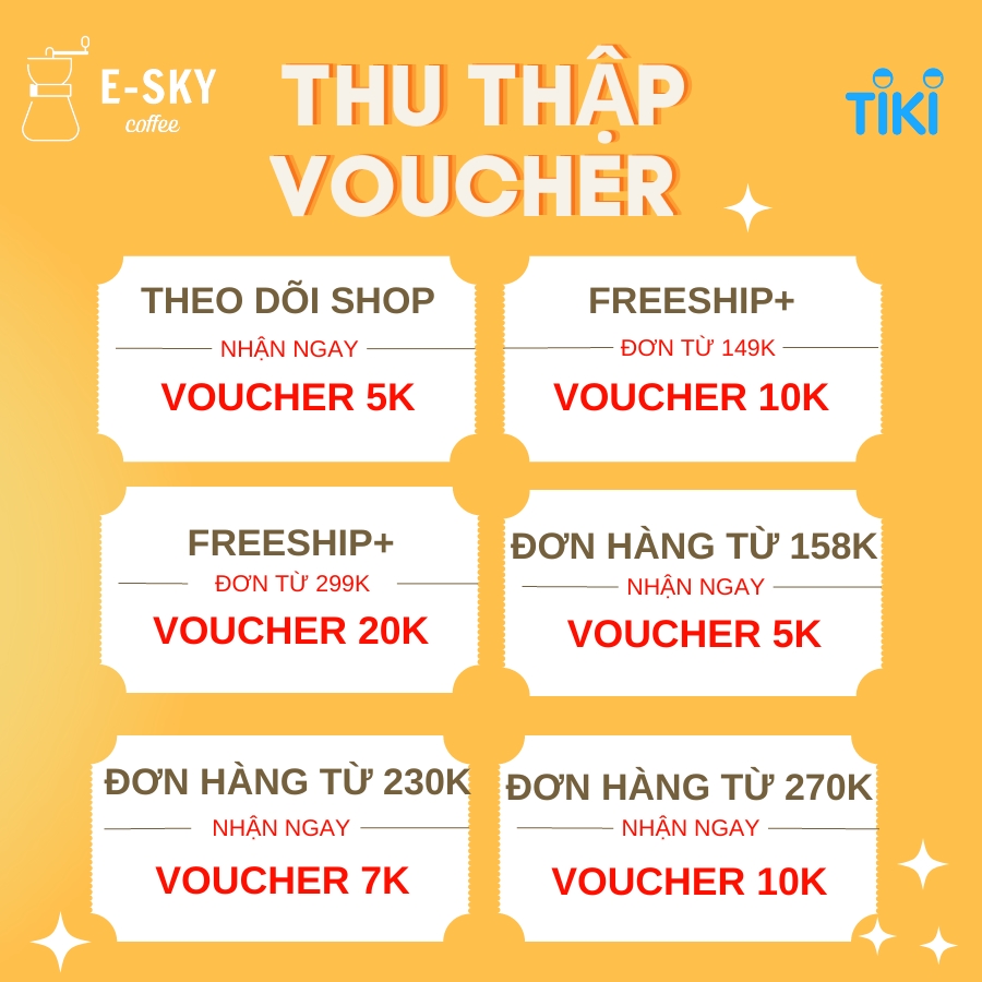 Quà Tặng Ngẫu Nhiên Esky Coffee Cà Phê Rang Xay Nguyên Chất 250G Cafe