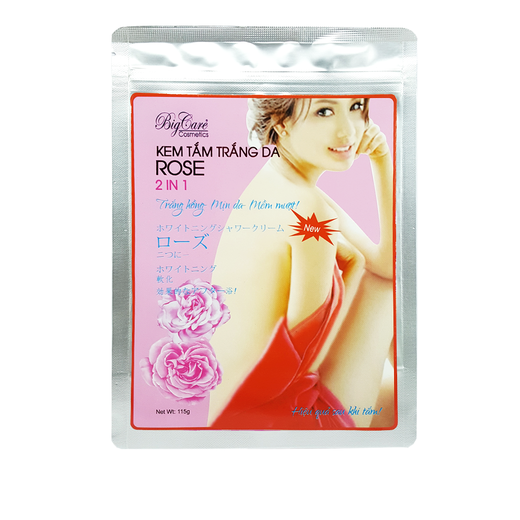 Bộ 2 Kem Tắm Trắng Da Chỉ 20 Phút BigCare Rose 115g Cho Nửa Tháng