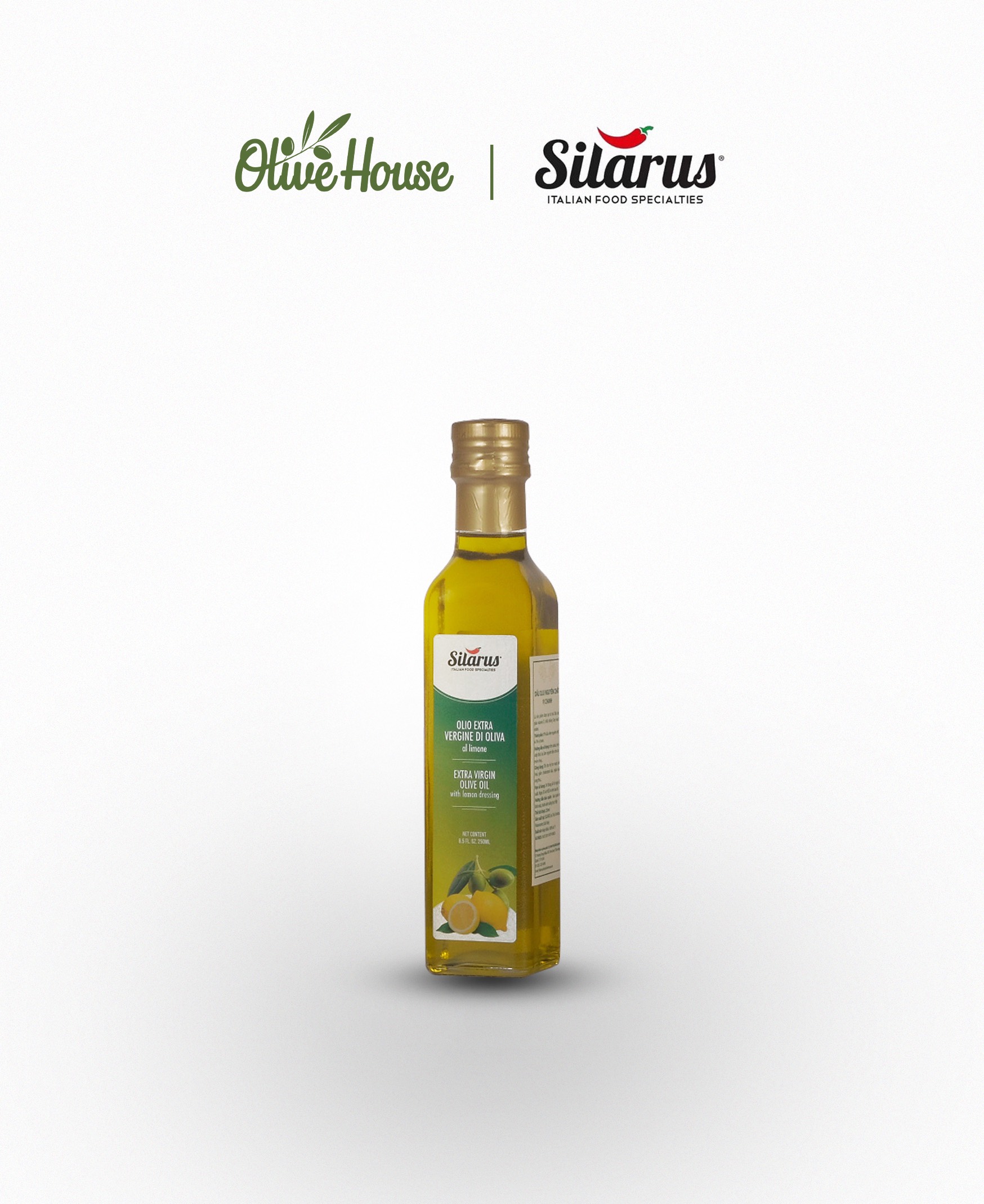 Dầu Olive Nguyên Chất Vị Chanh Silarus 250ml thương hiệu Silarus nhập khẩu từ Ý