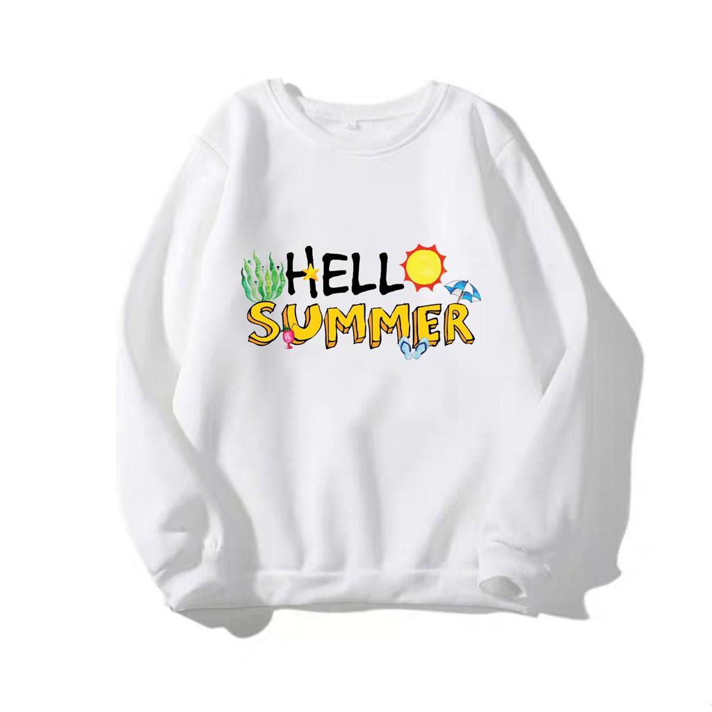 Áo sweater nam nữ in hình Summer William - DS115, chất nỉ dày dặn, hợp làm áo cặp