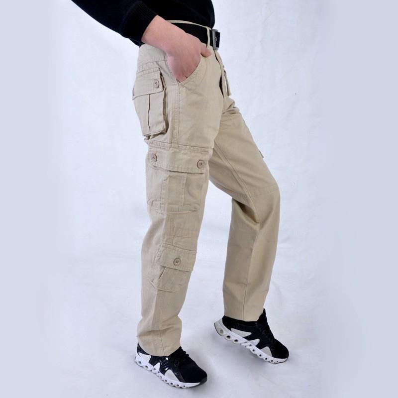 Quần Đùi Ống Rộng Nhiều Túi Họa Tiết Rằn Ri Cá Tính Cho Nam