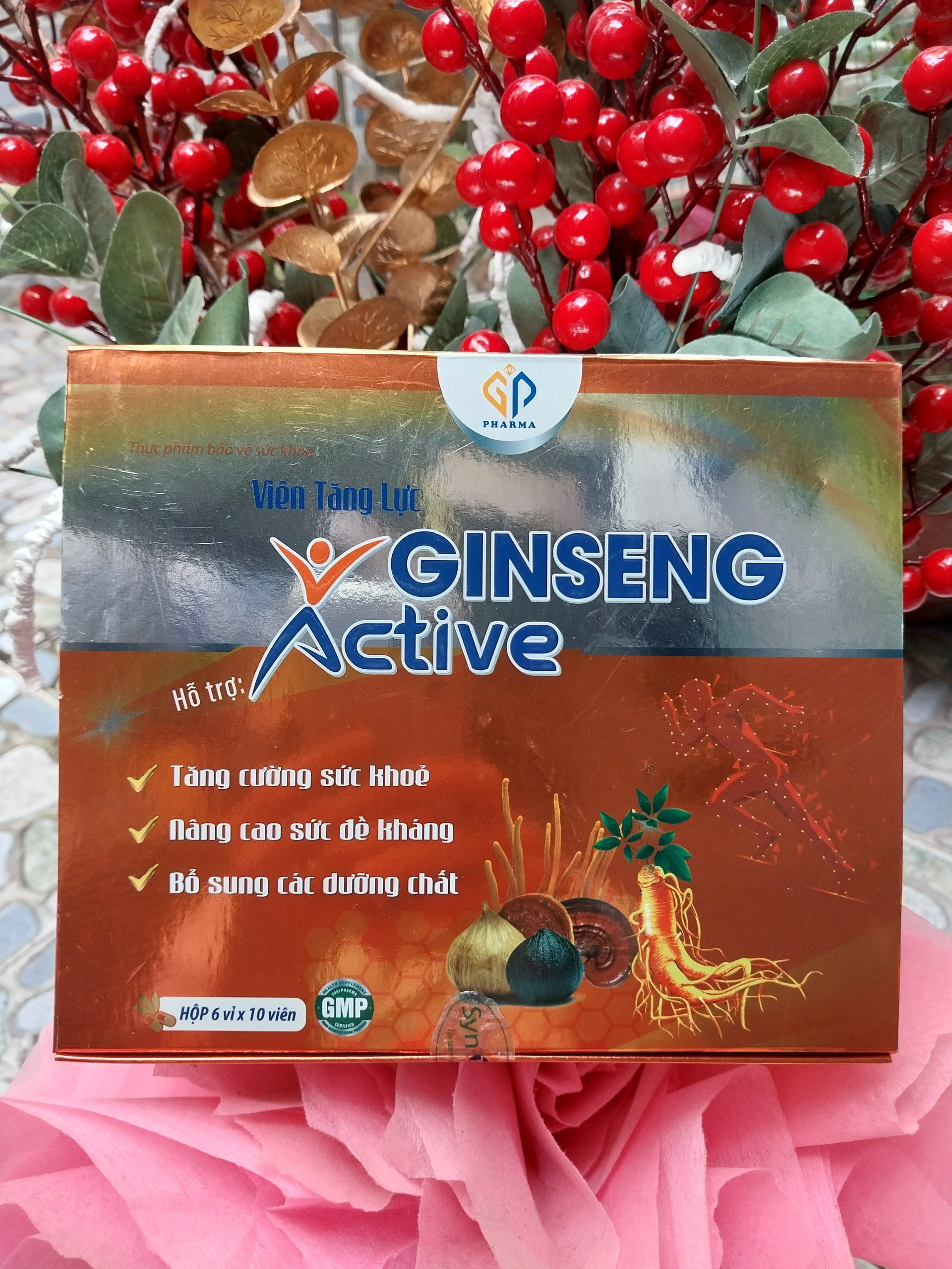 Viên tăng lực Ginseng Active tăng cường sức khỏe, bổ sung dưỡng chất, tràn đầy năng lượng ( hộp 60 viên)
