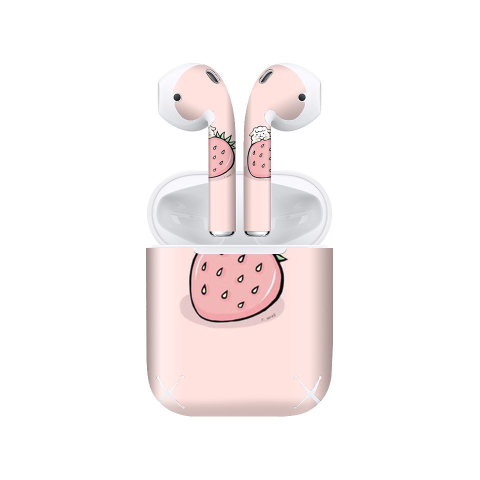 Miếng dán skin chống bẩn cho tai nghe AirPods in hình thiết kế - atk249 (bản không dây 1 và 2)