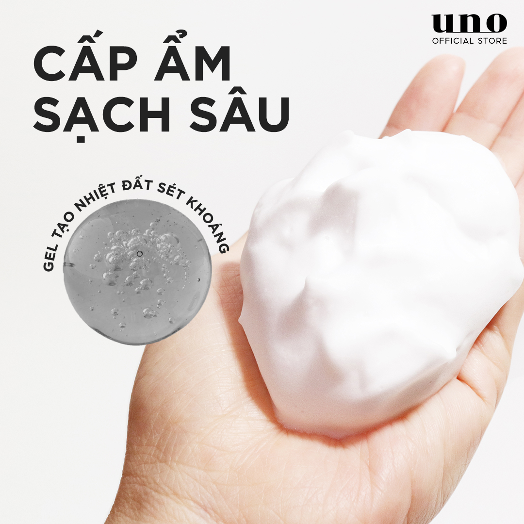 Gel Rửa Mặt Tạo Nhiệt Cấp Ẩm UNO Hot Clear Gel 120g