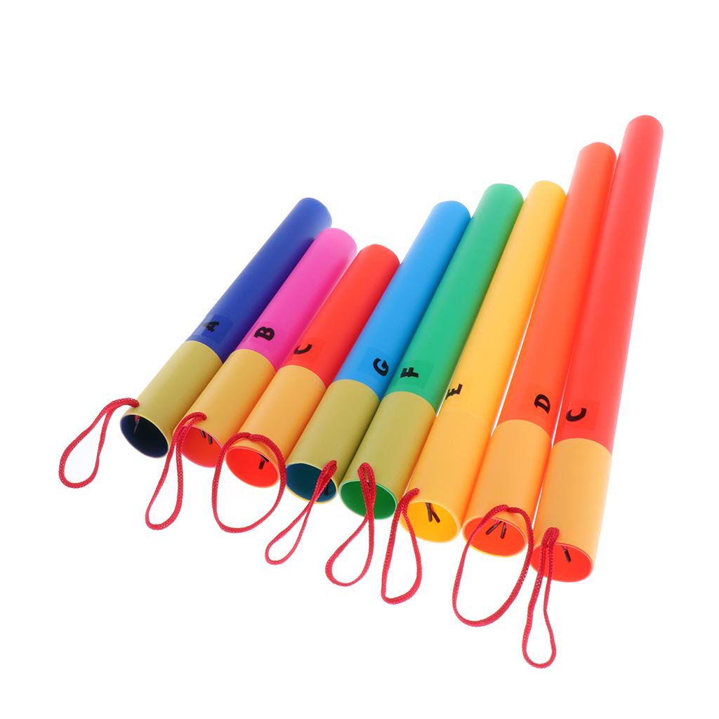 Diatonic Scale Set Of 8 Tuned Percussion Tubes For Orff Music Teaching Toy