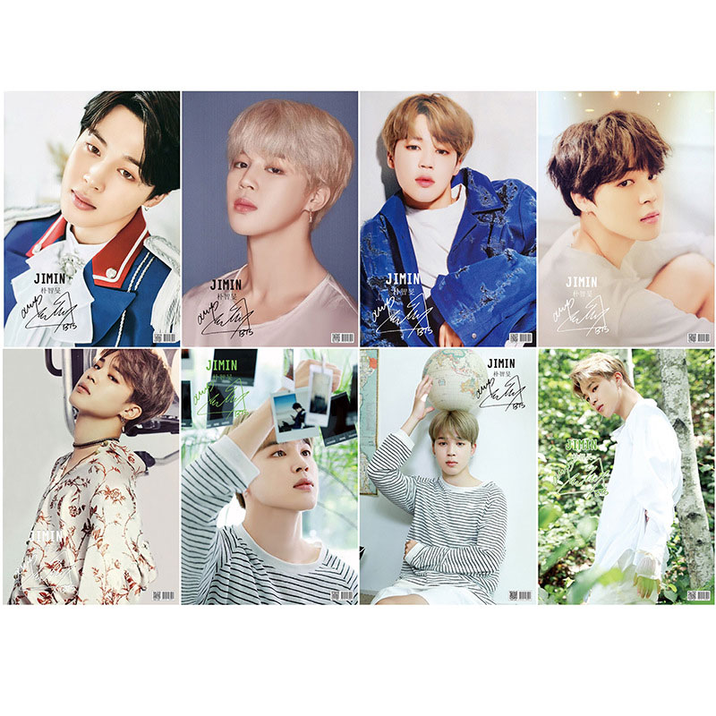 Bộ poster Jimin BTS có chữ kí Chimchim