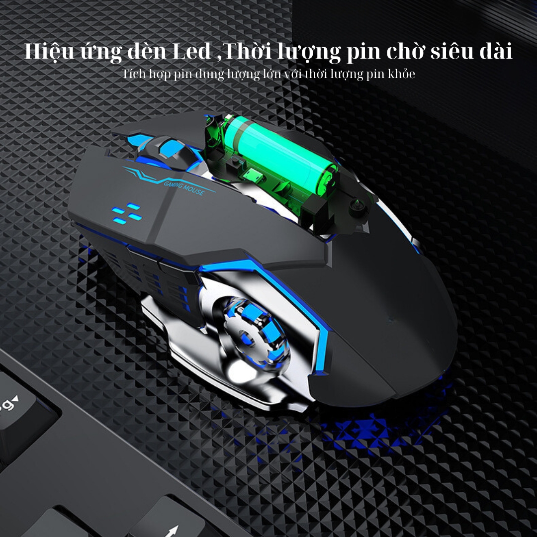 Chuột Không Dây Gaming SEASY G306, Đèn LED Thay Đổi Màu Sắc, Định Vị Chính Xác, Hai Chế Độ Bluetooth Và USB 2.4Ghz- Hàng Chính Hãng