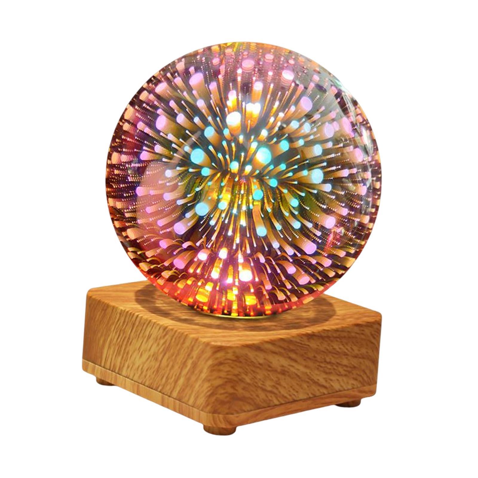 USB Powered LED 3D Glass Ball Night Light for Holiday Christmas Party Decor