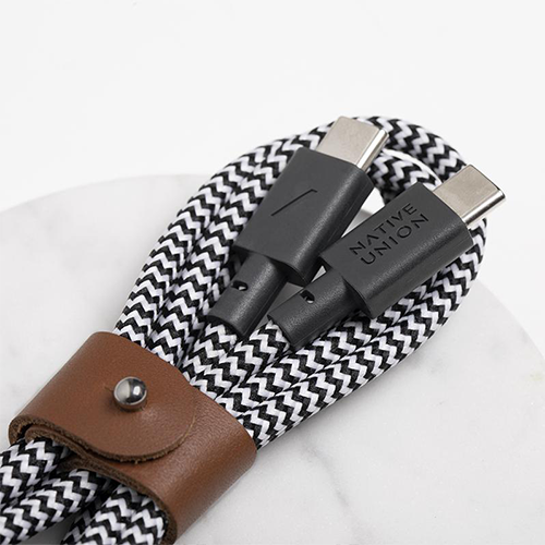 Dây Cáp Sạc Native Union Type-C Belt Cable - USB-C to USB-C (1.2m) Hỗ trợ Cung cấp năng lượng (PD) lên đến 60W để sạc nhanh-hàng chính hãng